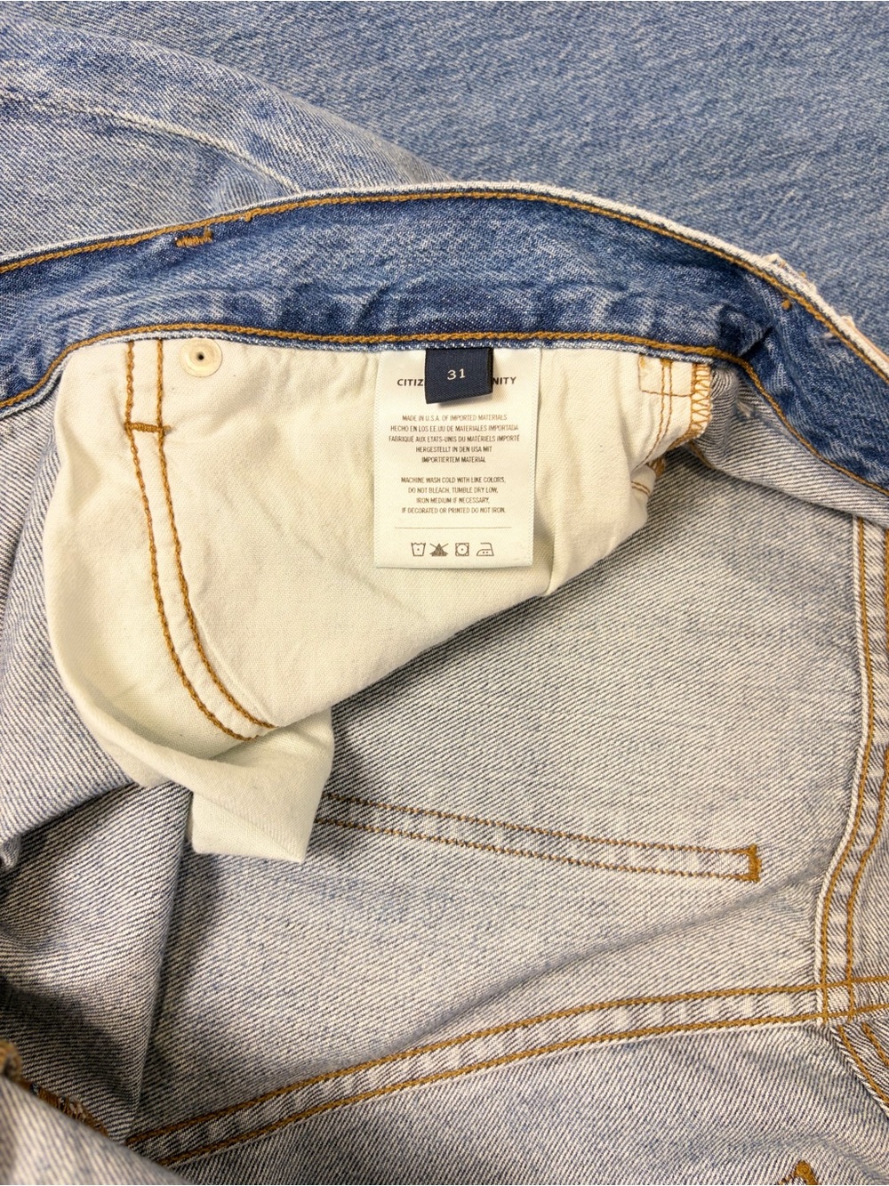 NWT Citizens of Humanity Annina Trouser Jeans 31 Denim Medy Wide Leg - Picture 7 of 8